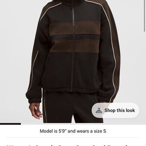 lululemon athletica Black Hoodie with Brown Accents